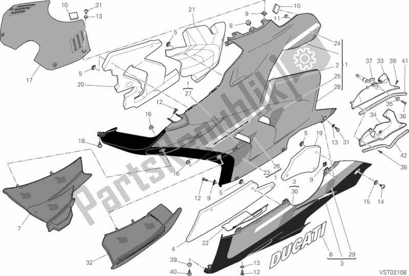 Todas las partes para Carenado, Lh de Ducati Superbike Superleggera V4 USA 998 2020